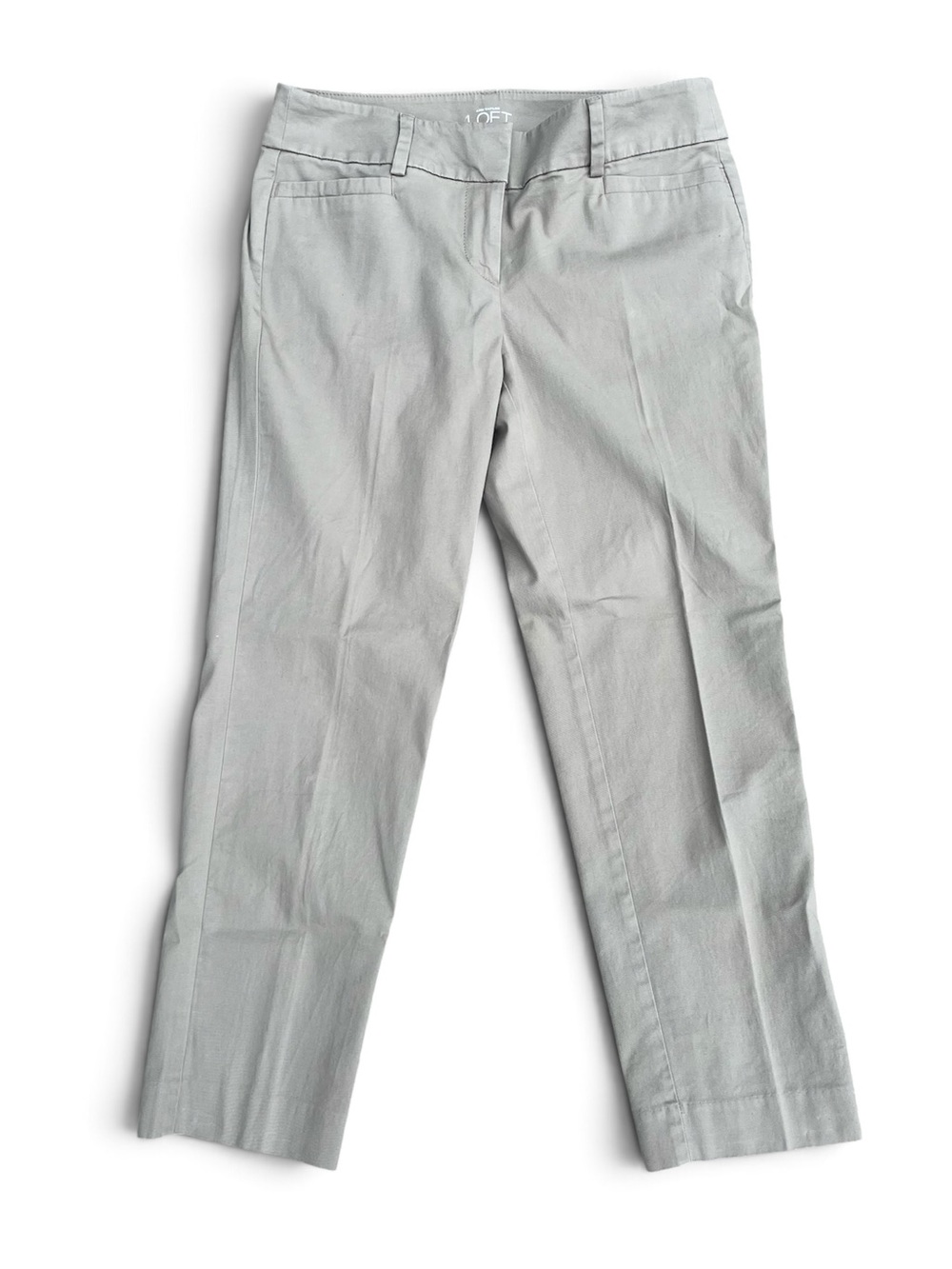 LOFT Light Gray Women’s Chinos - Straight Leg